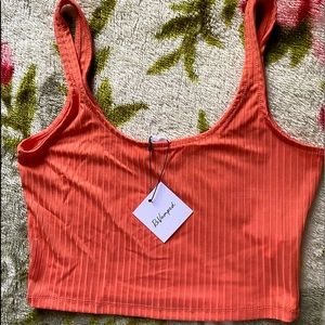 NWT Revamped - Pastel Orange Crop Top